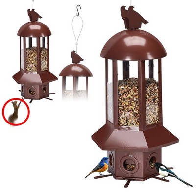 Squirrel Proof Bird Feeders, 5lbs Heavy Duty Metal (Brown) | Weight-activated...