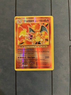 Charizard 11/108 - XY Evolutions - Reverse Holo 2016 NM Zustand OFF Center 