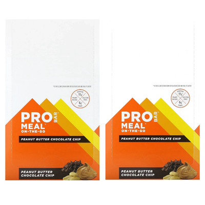 ProBar Meal On-the-Go Bar Peanut Butter Chocolate Chip 12 Bars Each (Pack of 2)