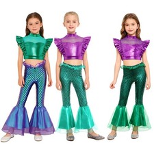 Kids Girls Set Sleeveless Costumes Halloween Outfit Festival Cosplay Tank Tops