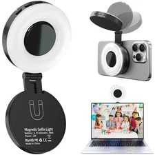 Magnetic Selfie Light for iPhone, Portable LED Ring Light Compatible with Mag...