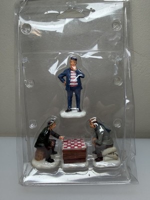 Lemax Village Collection 12493 Playing Checkers Christmas Village Accessory Set
