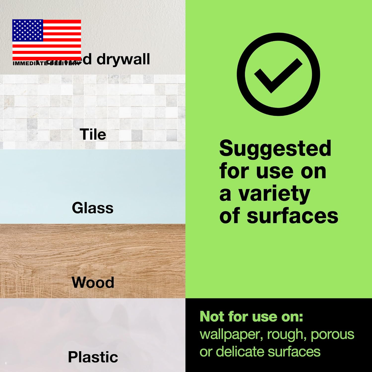 Removeables Utility Wall Hook Large - Damage Free, Removable Wall Hooks for Hang