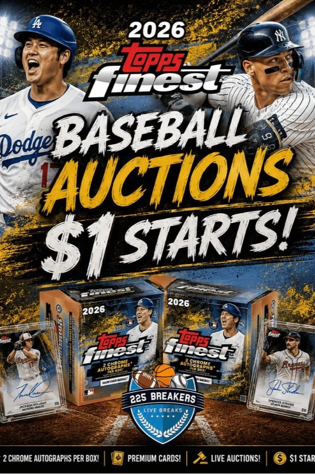 TOPPS FINEST BASEBALL RELEASE DAY AUCTIONS $1 STARTS!