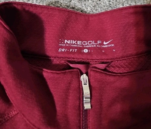 Nike Dri Fit Golf Mens Quater Zip Size L - Picture 2 of 3