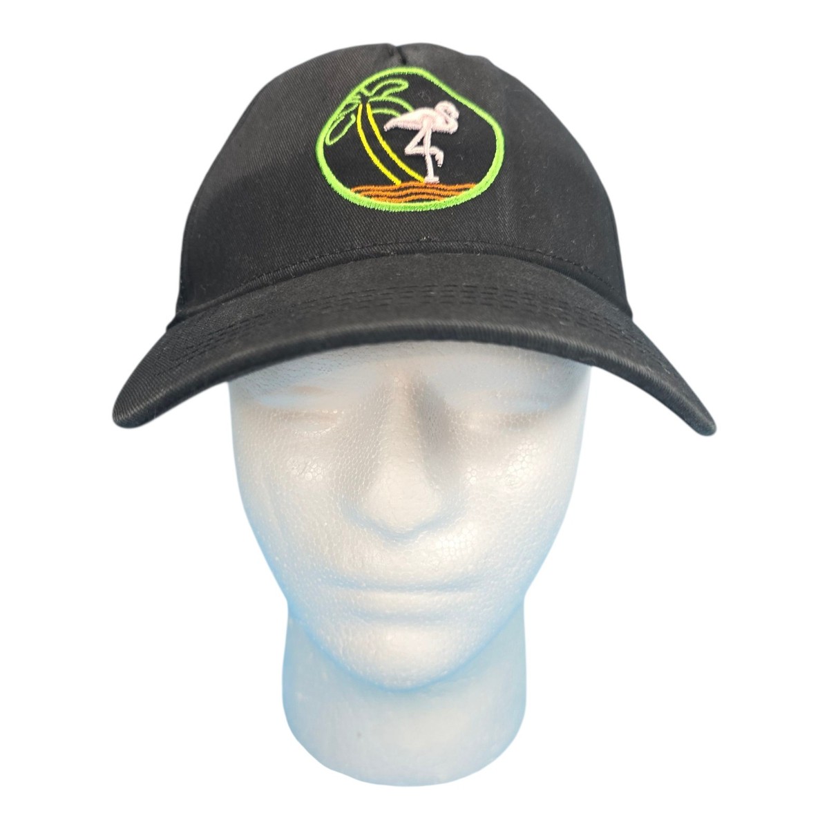 Summertime Sunshine black Trucker hat NEW  SnapBack flamingo lipstick palm tree Palm Tree Hat, Palm Heart, Palm Tree Trucker Hat, Vacation  main image 4
