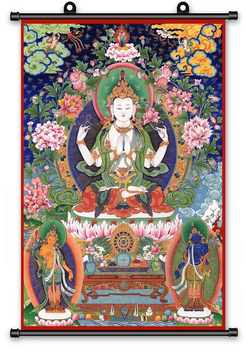 置物 Thanka 18th-19th Century Tibetan Thanka – Avantiques