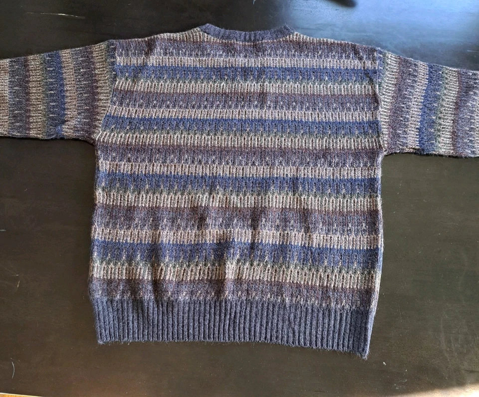 Suéter Clásico Geoffrey Beene Años 90 De Colección Para Hombre Talla Grande Azul Verde Gris Marrón  Foto 2 de 4