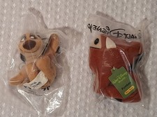 Vintage 2001 Walt Disney World Kelloggs Mini Bean Lion King Timon Pumbaa Plush
