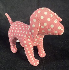 Victoria Secret Stand Alone 7" Tall Pink Polka Dot Dog G2A 