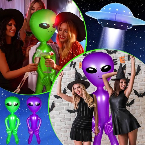 Large Inflatable Alien Swim Pool Water Float Blow Toy Doll KTV Party Favor Props - Picture 9 of 19