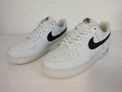 NIKE Air Force 1 US Size 8, A02423-101 White Sneakers black Swoosh | eBay
