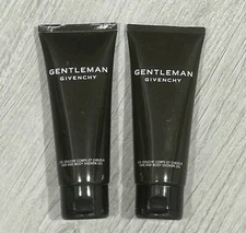 (2) Givenchy Gentleman Hair and Body Wash Shower Gel  2.5 oz Travel