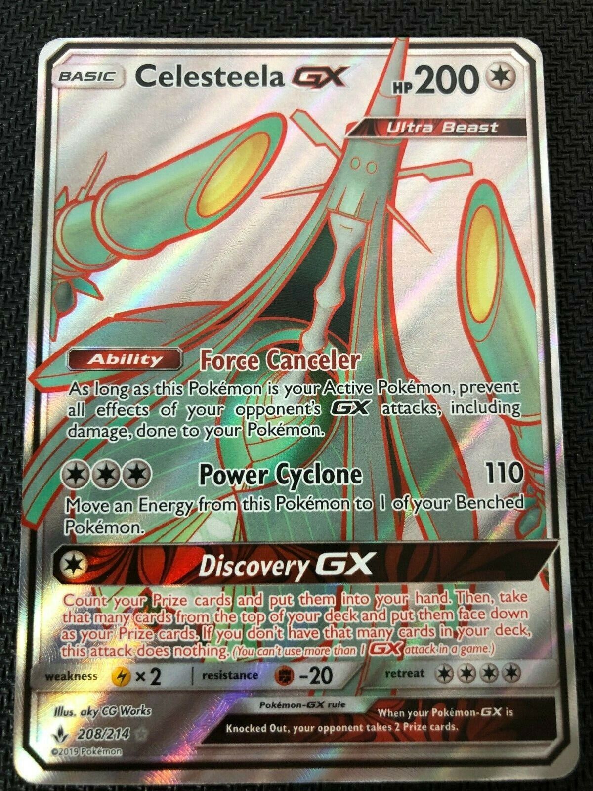 Celesteela GX Full Art - 208/214 - Unbroken Bonds – Card Cavern Trading  Cards, LLC