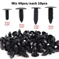 40x 5mm-8mm Clips de Parachoques Agujero de Coche Remaches de Plástico Sujetador Guardabarros Push Pin Kits