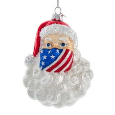 Santa Head With Patriot Mask 4.75
