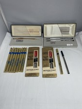 Lot Of Cross Chrome Pens  14k Gold Filled Pencil  Refills
