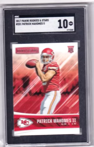 Patrick Mahomes II 2017 Panini Rookies & Stars Rookie #201, SGC GEM MINT 10
