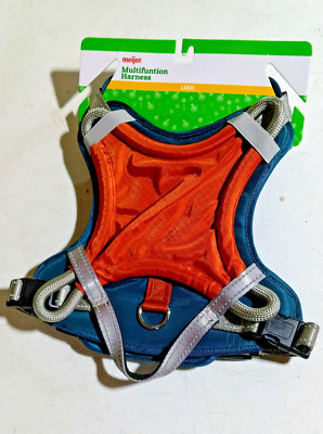 Meijer Dog Harness Large w/ Removable Frisbee Toy Multifunction Adjustable New