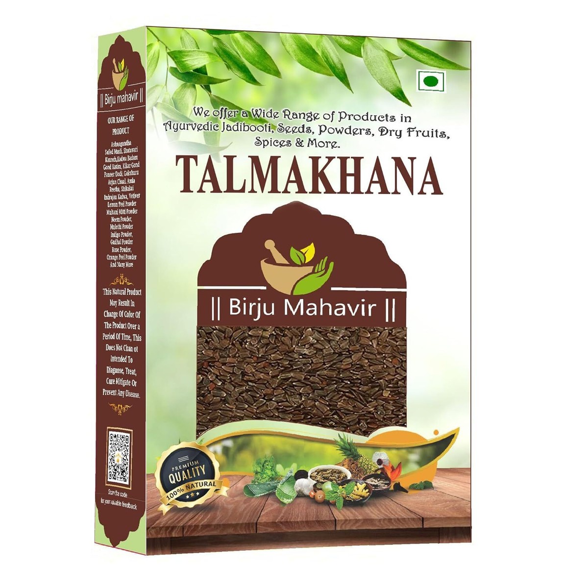 Talmakhana Bio (Graines Et Poudre) - Plante Ayurvédique Naturelle - Pour La Santé Masculine Et Sanguine - Exp. 04/2027