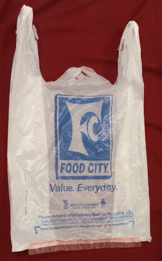 Vtg Food City Logo Plastic Shopping Bag