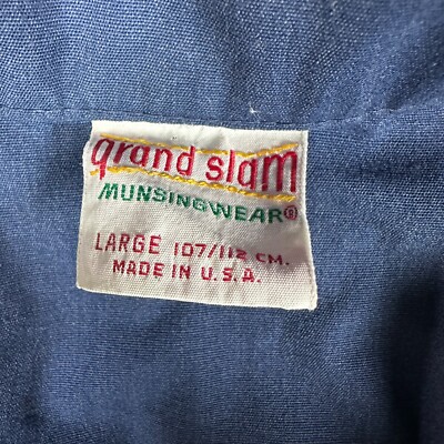 Vintage Grand Slam Munsingwear Jacket Mens L 70s Blue Full Zip