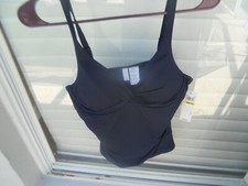 Anne Cole Purple Padded Tankini Swim Top sz 36B/34C NWT RETAIL 69.00