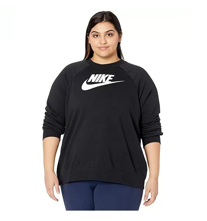 Nike Women Essential Fleece Sweatshirt Black Plus Size 1XL