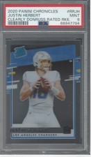 JUSTIN HERBERT 2020 PANINI CHRONICLES CLEARLY DONRUSS RR #RR-JH MINT PSA 9