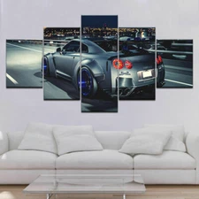 Nissan GTR R35 Car 5 Panel Canvas Print Wall Art Poster Home Decoration
