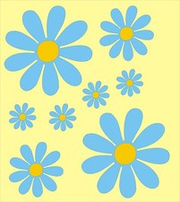 Daisy Flower Set - car sticker decal flower graphic transfer camper retro art