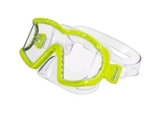 DOLFINO OPTUM Tri-View ADULT Swimming Goggle Mask, Yellow Frame, LATEX FREE, NEW