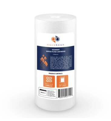 Aquaboon Sediment Water Filter Cartridge Whole House Big Blue 5 Micron 10''x4.5''