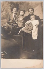 Family Portrait US Real Photo Postcard RPPC