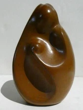 MADONNA & CHILD Modernist MCM Abstract Free Form Ceramic Figurine-Sculpture