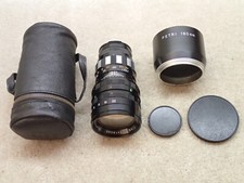 Petri 180mm f3.5 Vintage Kuribayashi Long Telephoto Lens with Hood  Case