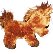 Horse Dreamy Eyes Brown Aurora Plush Stuffed Animal Good Condition Clean Cute