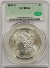 1882-S $1 CACG MS 64 Morgan Silver Dollar