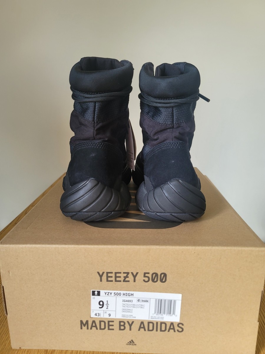 靴 adidas YEEZY 500 HIGH TACTICAL BT BLACK Adidas Yeezy 500 High Tactical Boot Utility Black - Size 6