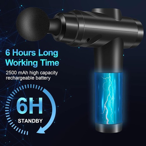 Massage Gun Deep Tissue, Muscle Percussion Massager with 30 Speeds Quiet LCD - Picture 3 of 7