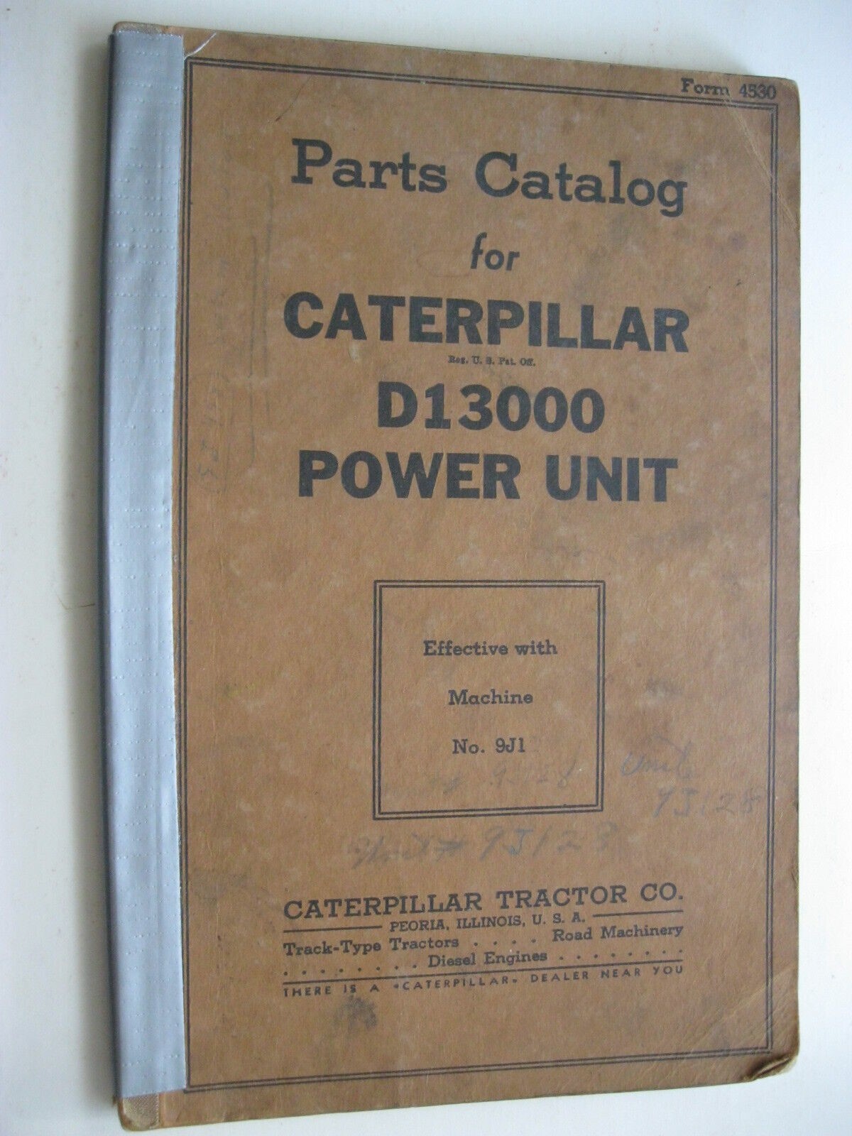 1938 CATERPILLAR D13000 POWER UNIT PARTS CATALOG eBay