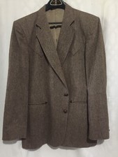 Vintage USA Made H-Bar-C Men's Western Sport Coat 44R - Brown - 44R (30" length)