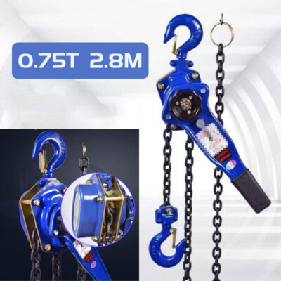 Portable - 3/4 Ton Coffing Chain Hoist Come Along Capacity Lift Manual Lever