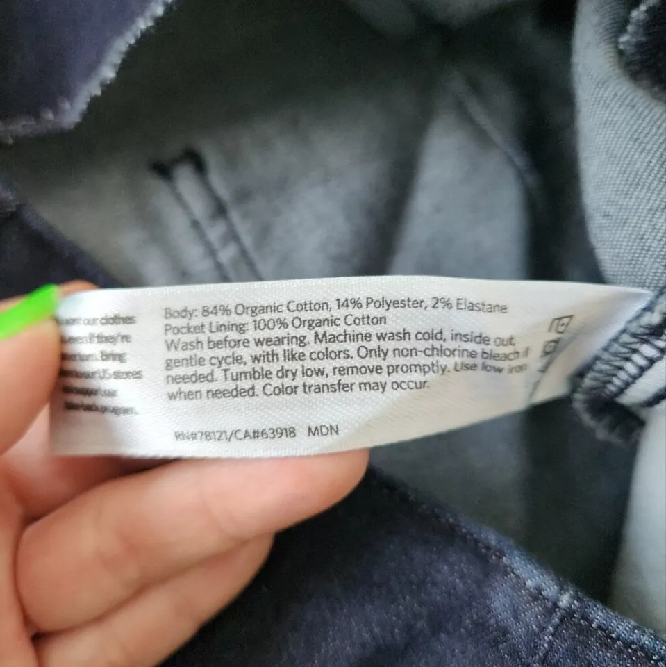 Pantalones de mezclilla informales Eileen Fisher de mezcla de algodón orgánico azul 8 Foto 3 de 4