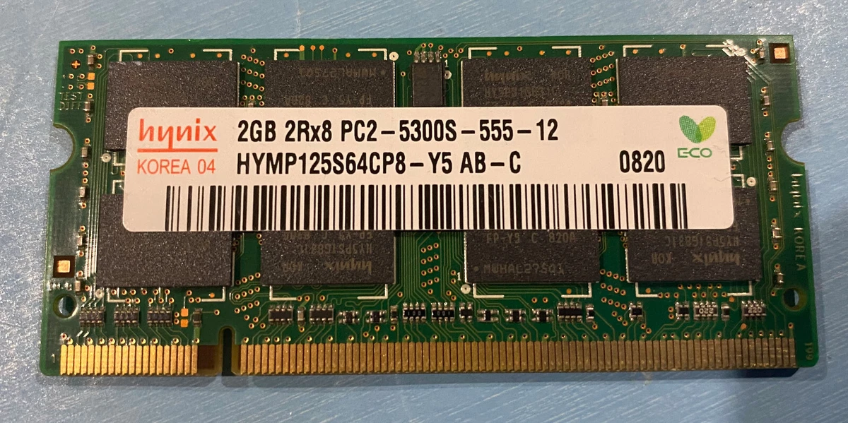 HYNIX, 1 GO, RAM DDR2, PC2-5300S, 200 broches, SODIMM, HYMP512S64CP8-Y5