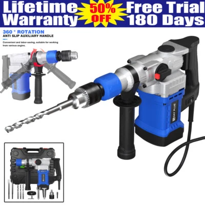 3500W Electric Rotary Jackhammer SDS PLUS Drill Demolition Jack Hammer Concrete