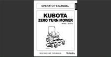 Kubota Zero Turn Mower model ZG327A Maintenance and Owner manual
