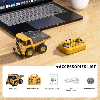 1:64 Bluetooth Remote Control Crane and Forklift Two-In-One Desktop Mini Alloy T