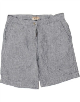 DACK'S Damen Chino Shorts IT 46 Große W32 Grau Gefleckt Leinen EY06