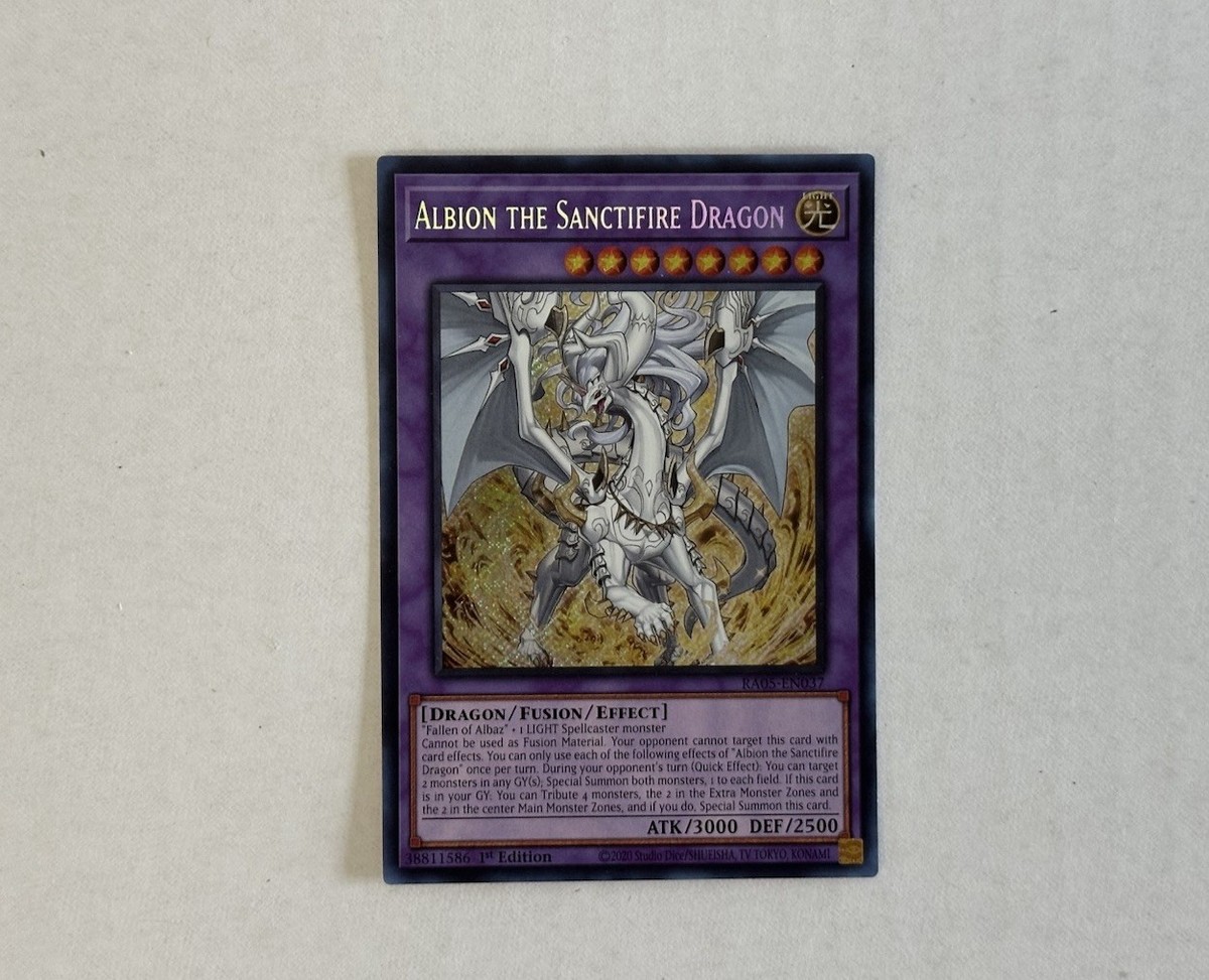 1X Albion the Sanctifire Dragon RA05-EN037 Secret Rare 1st Ed